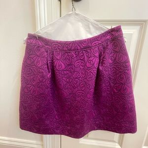 NWOT Dry Cleaned Anthropologie HD in Paris Fully Lined Purple Skirt Size 6